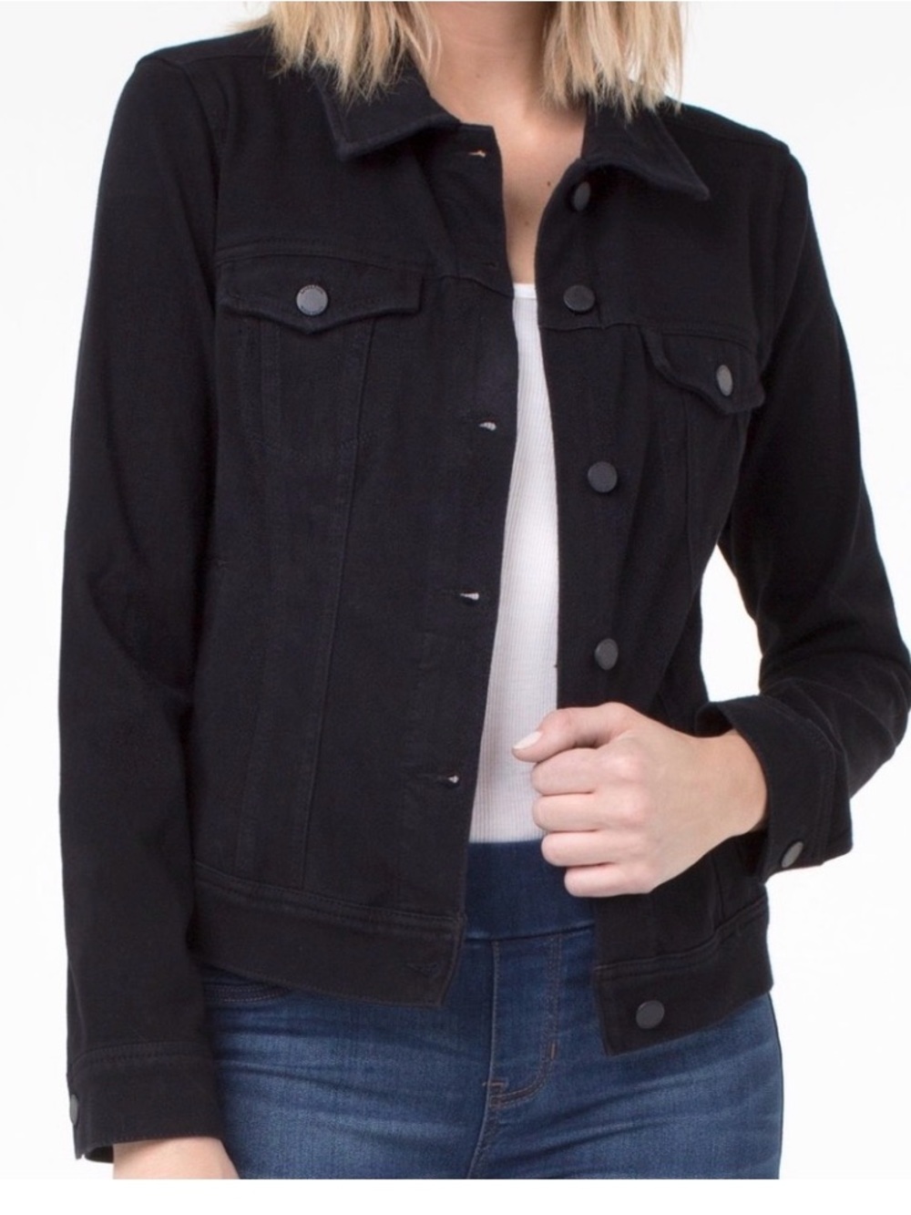 Liverpool Los Angeles Black Denim Jacket Medium